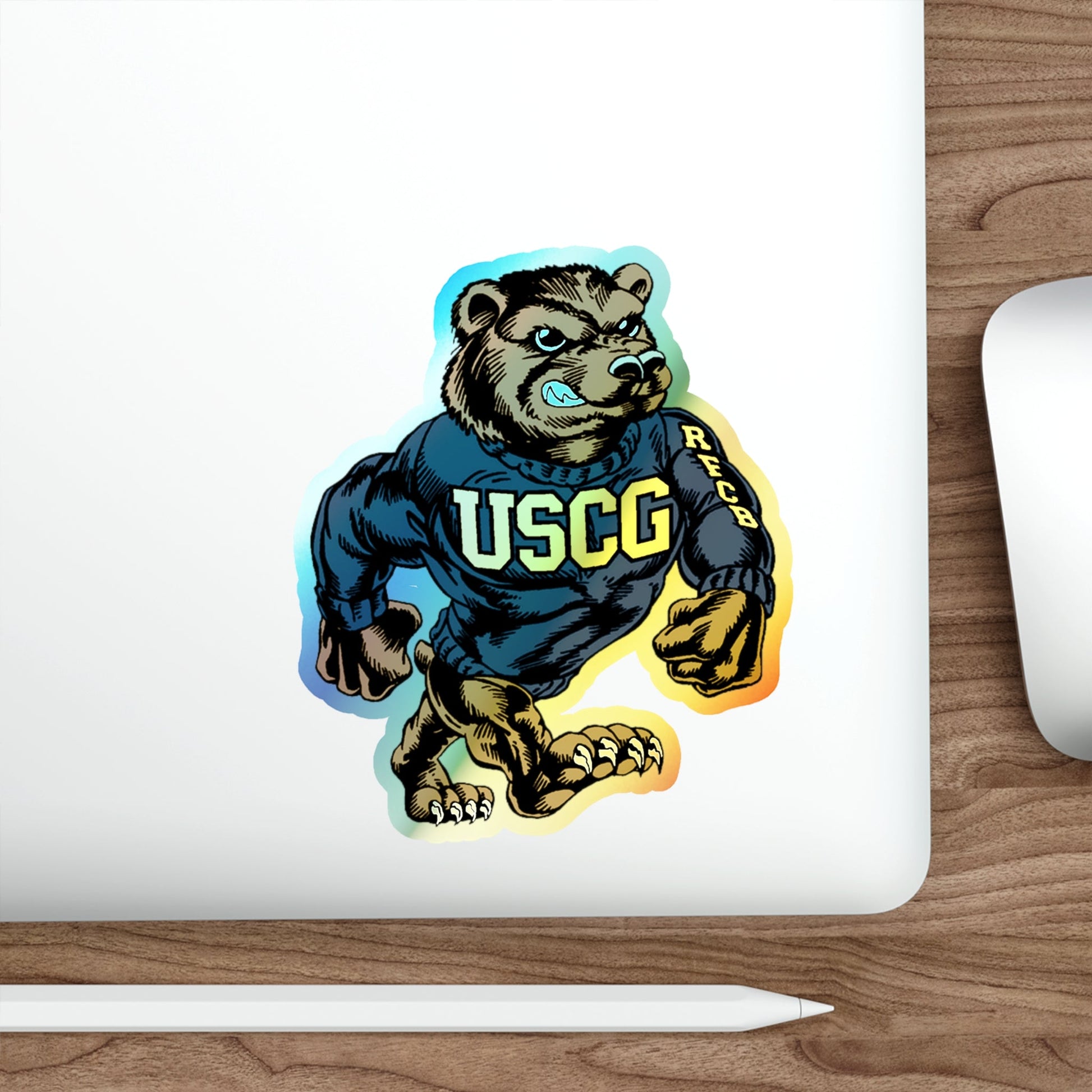 USCG Bear (U.S. Coast Guard) Holographic STICKER Die-Cut Vinyl Decal-The Sticker Space