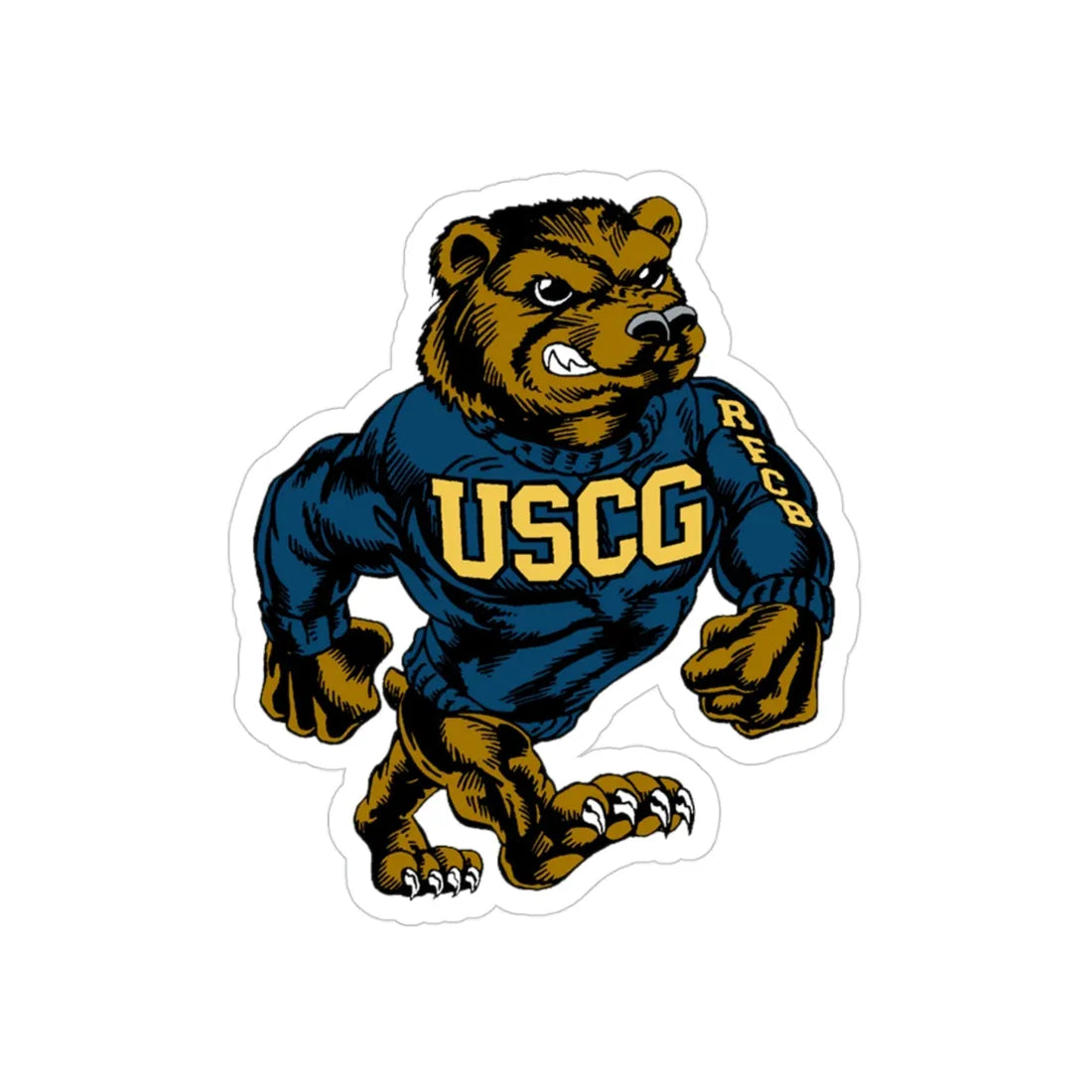 USCG Bear (U.S. Coast Guard) Transparent STICKER Die-Cut Vinyl Decal 3 Inch - The Sticker Space