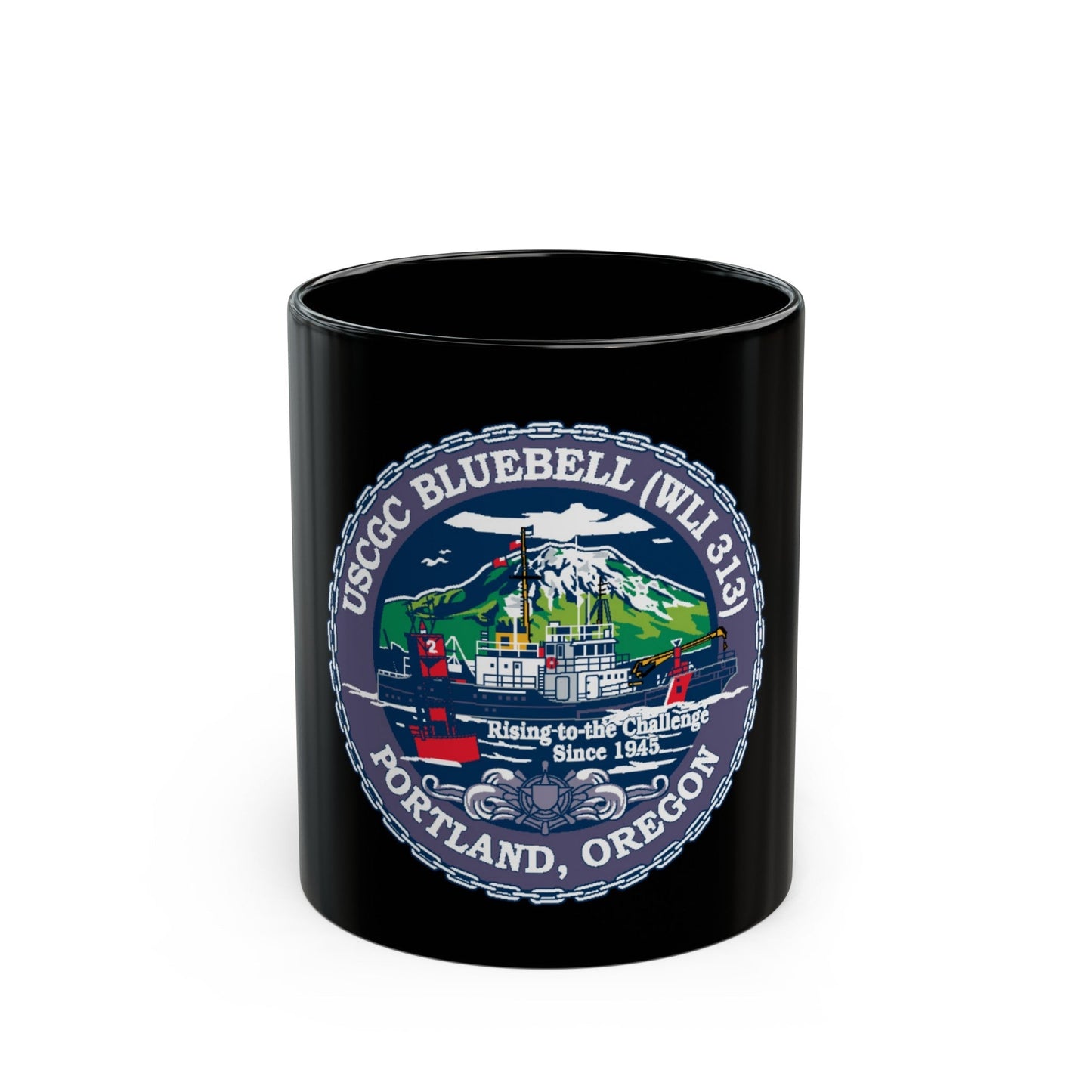 USCG Bluebell WLI 313 Portland Oregon (U.S. Coast Guard) Black Coffee Mug-11oz-The Sticker Space