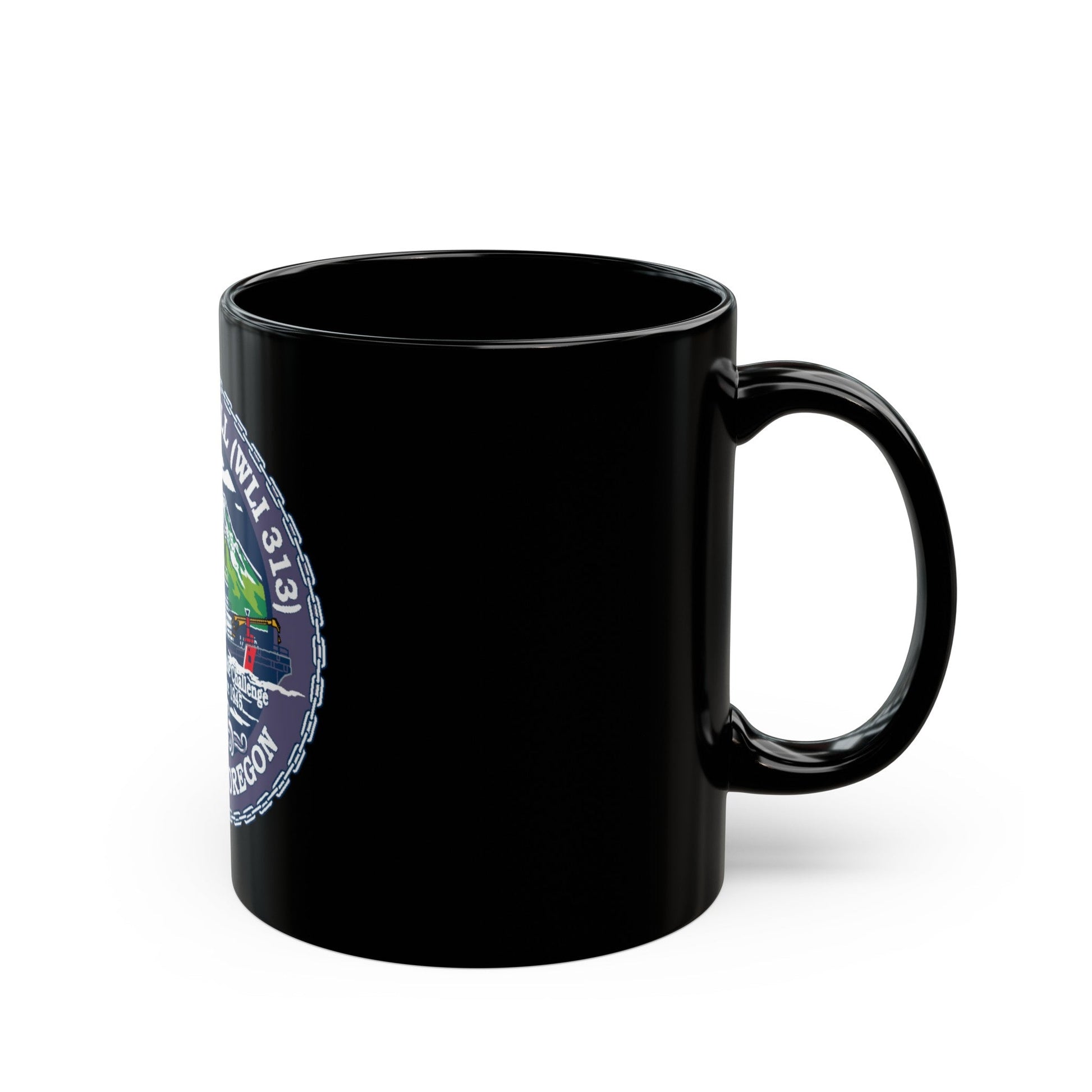 USCG Bluebell WLI 313 Portland Oregon (U.S. Coast Guard) Black Coffee Mug-The Sticker Space