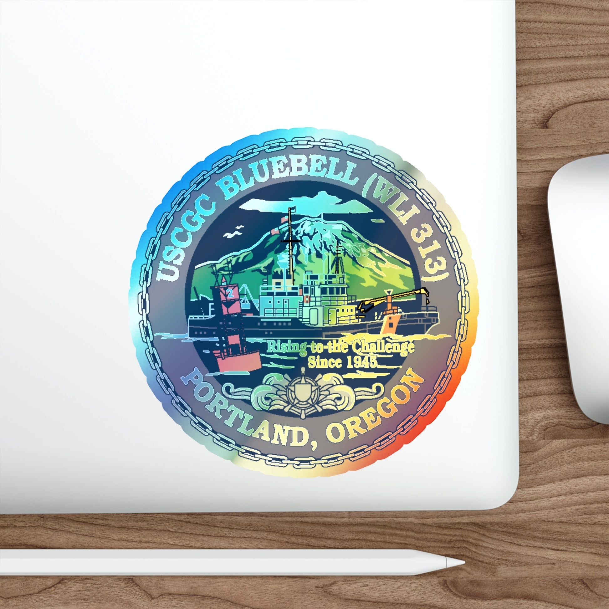 USCG Bluebell WLI 313 Portland Oregon (U.S. Coast Guard) Holographic STICKER Die-Cut Vinyl Decal-The Sticker Space