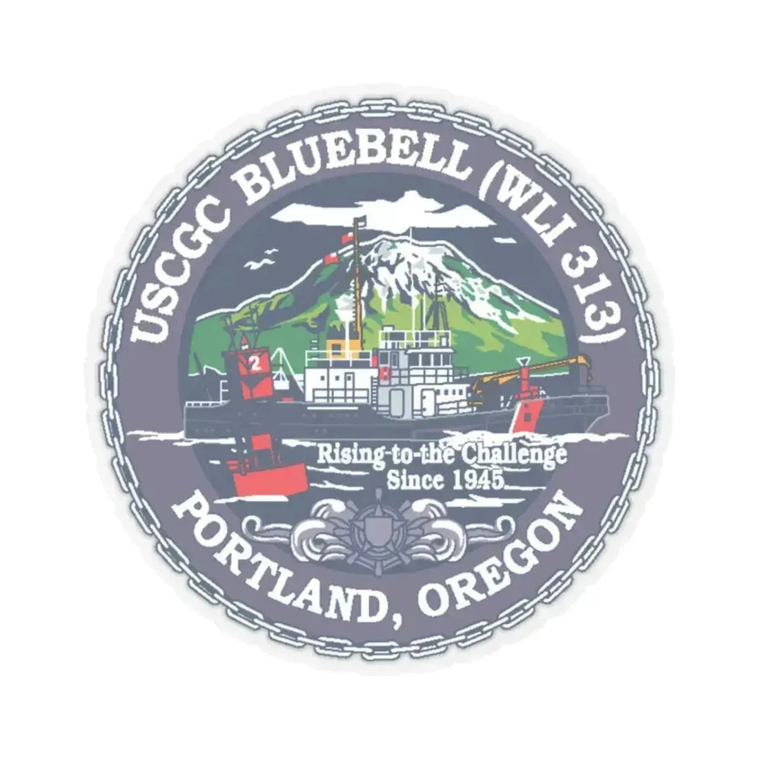 USCG Bluebell WLI 313 Portland Oregon (U.S. Coast Guard) STICKER Vinyl Kiss-Cut Decal 2 Inch Transparent - The Sticker Space