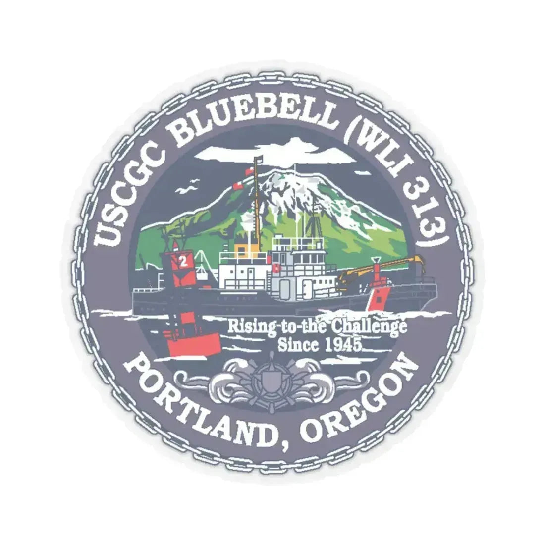 USCG Bluebell WLI 313 Portland Oregon (U.S. Coast Guard) STICKER Vinyl Kiss-Cut Decal 3 Inch Transparent - The Sticker Space