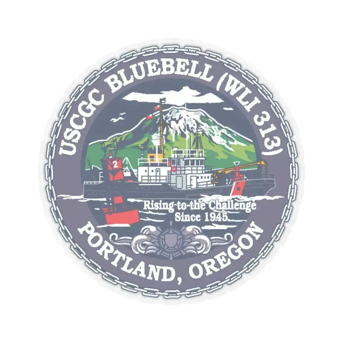 USCG Bluebell WLI 313 Portland Oregon (U.S. Coast Guard) STICKER Vinyl Kiss-Cut Decal 3 Inch Transparent - The Sticker Space