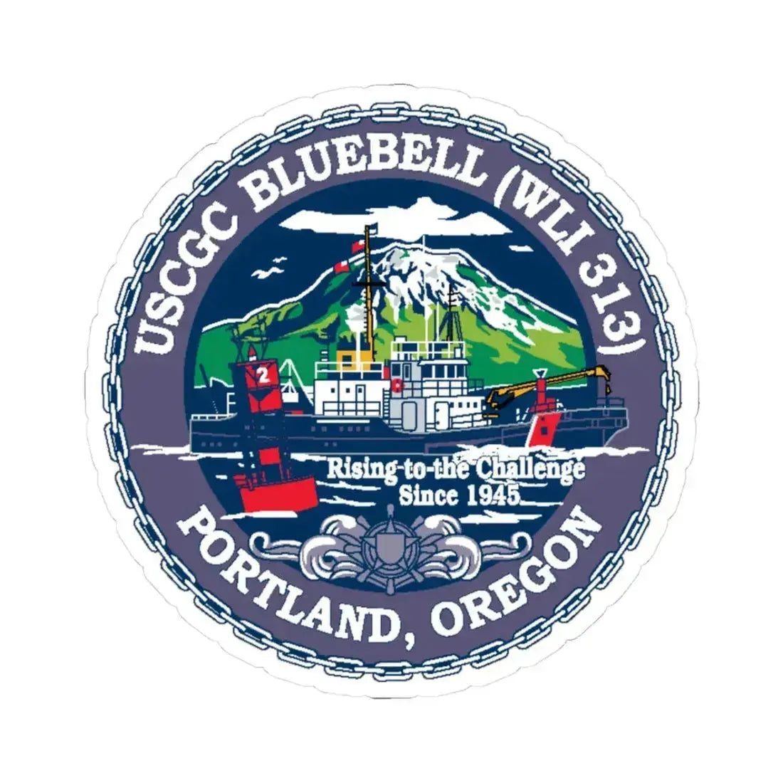USCG Bluebell WLI 313 Portland Oregon (U.S. Coast Guard) STICKER Vinyl Kiss-Cut Decal 3 Inch White - The Sticker Space