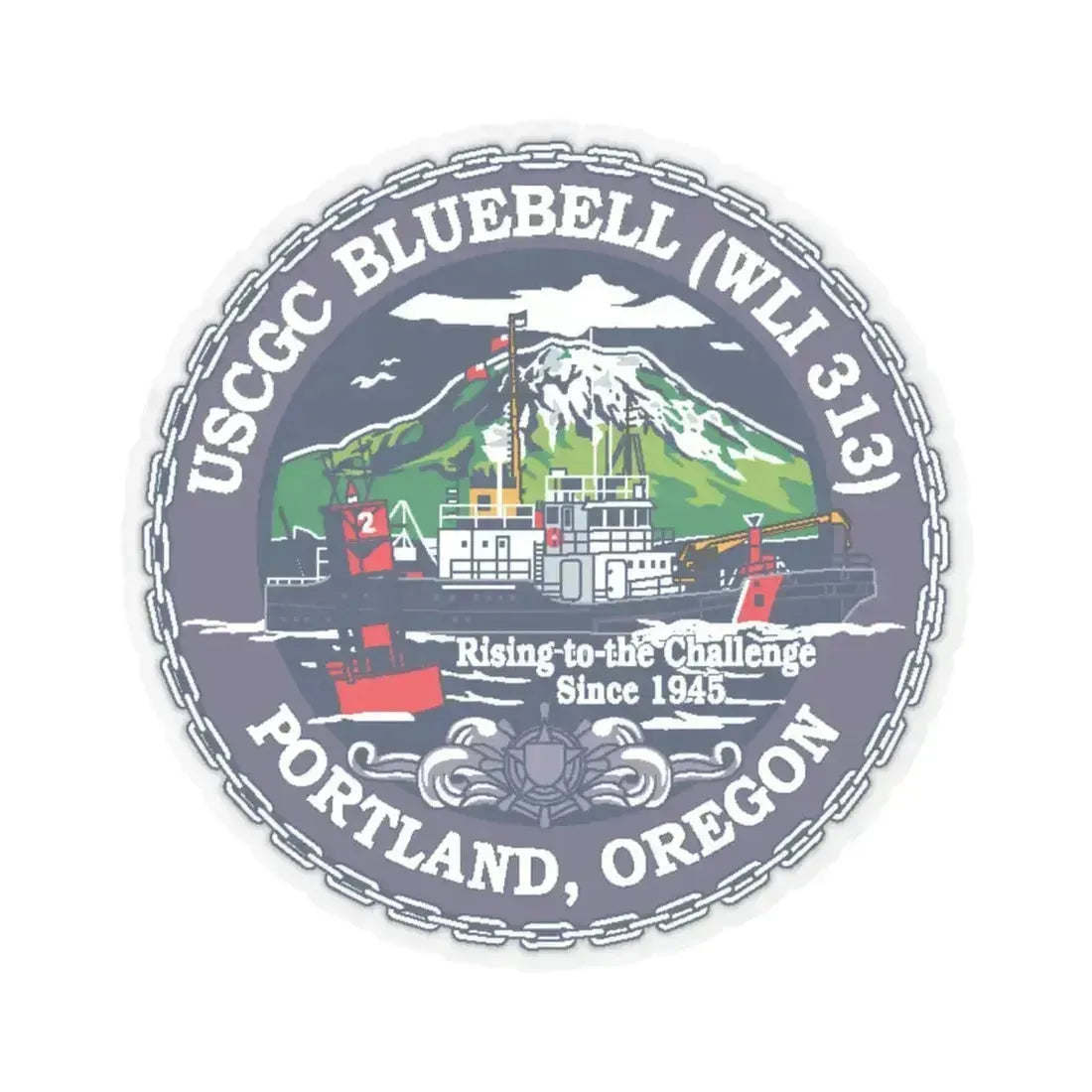 USCG Bluebell WLI 313 Portland Oregon (U.S. Coast Guard) STICKER Vinyl Kiss-Cut Decal 6 Inch Transparent - The Sticker Space