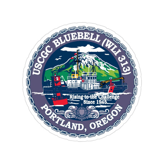USCG Bluebell WLI 313 Portland Oregon (U.S. Coast Guard) Transparent STICKER Die-Cut Vinyl Decal 6 Inch - The Sticker Space