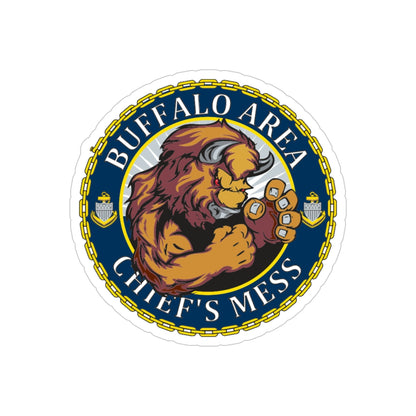 USCG Buffalo Area Cheifs Mess (U.S. Coast Guard) Transparent STICKER Die-Cut Vinyl Decal-4 Inch-The Sticker Space