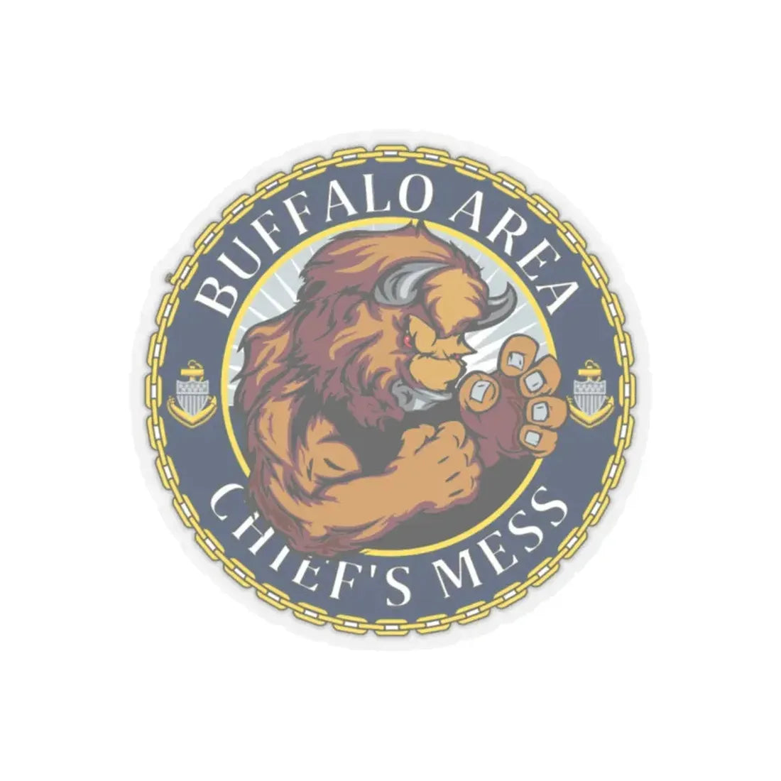 USCG Buffalo Area Cheifs Mess (U.S. Coast Guard) STICKER Vinyl Kiss-Cut Decal 2 Inch Transparent - The Sticker Space