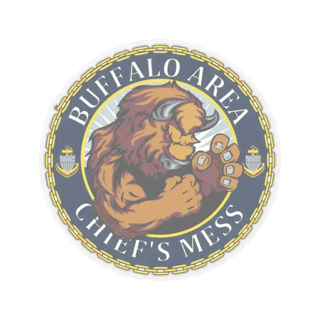 USCG Buffalo Area Cheifs Mess (U.S. Coast Guard) STICKER Vinyl Kiss-Cut Decal 6 Inch Transparent - The Sticker Space