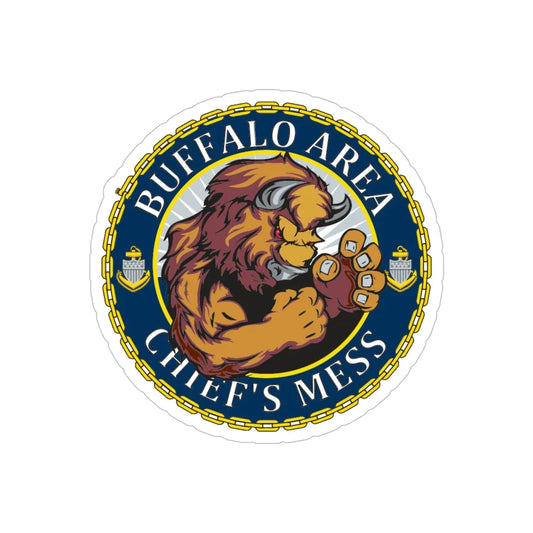 USCG Buffalo Area Cheifs Mess (U.S. Coast Guard) Transparent STICKER Die-Cut Vinyl Decal 6 Inch - The Sticker Space