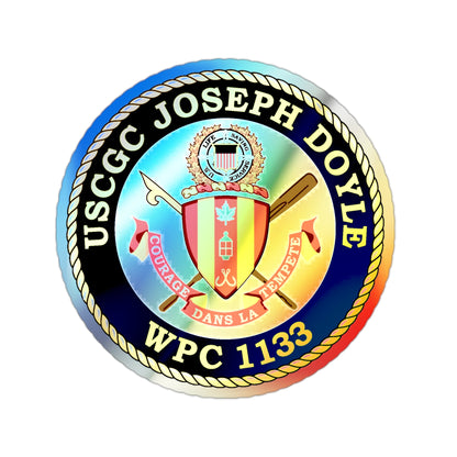 USCG C JOSEPH DOYLE W PC 1133 (U.S. Coast Guard) Holographic STICKER Die-Cut Vinyl Decal-2 Inch-The Sticker Space