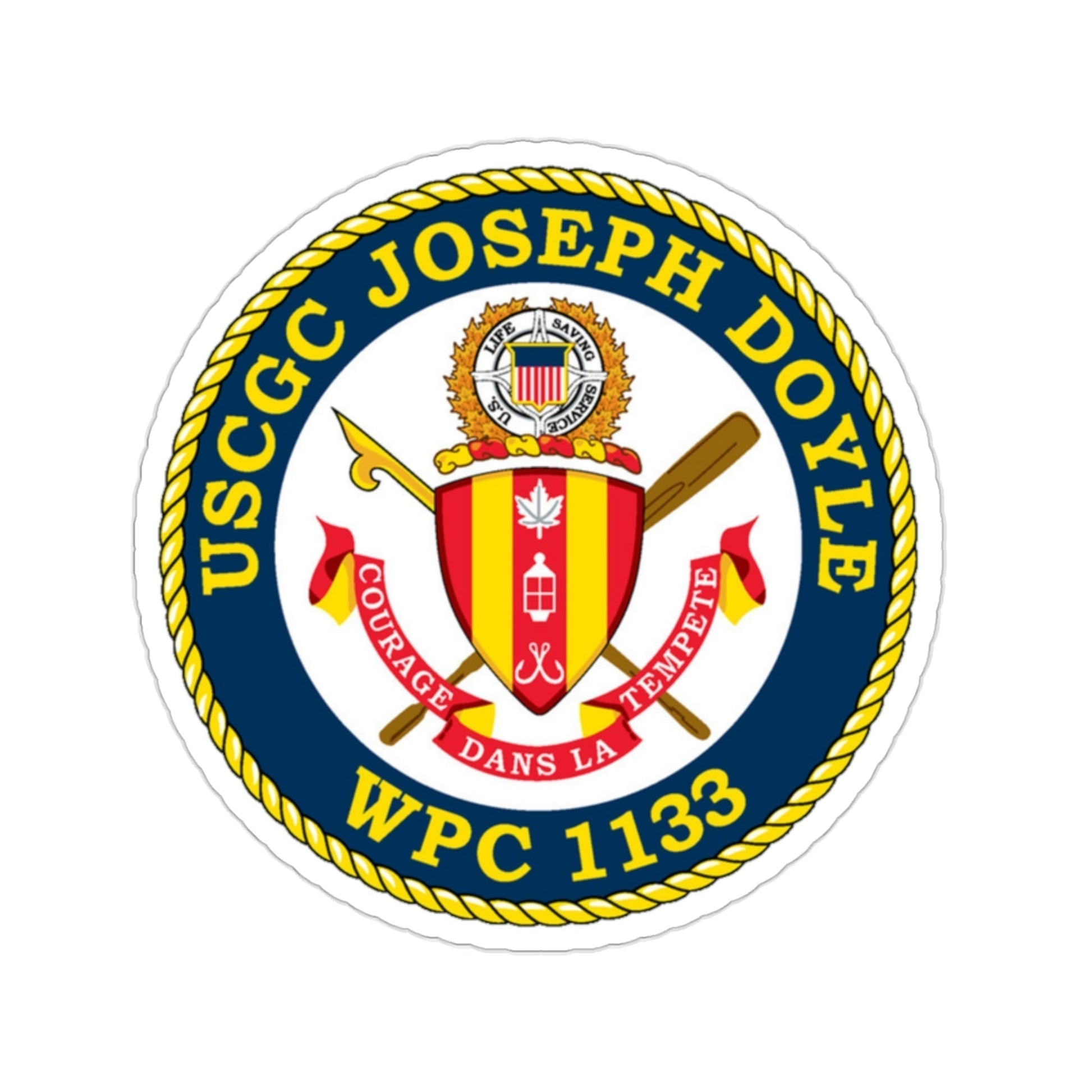 USCG C JOSEPH DOYLE W PC 1133 (U.S. Coast Guard) STICKER Vinyl Die-Cut Decal-2 Inch-The Sticker Space