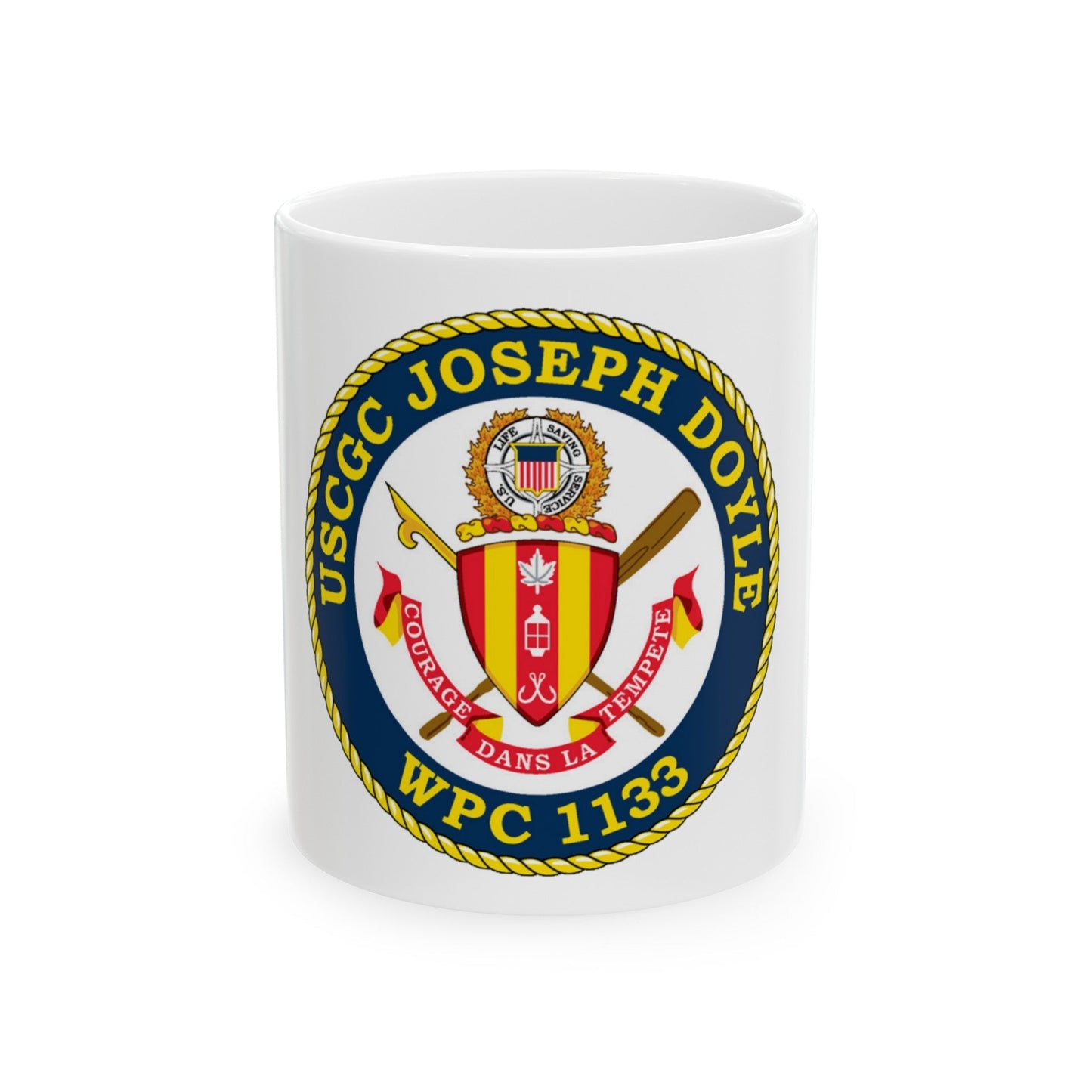 USCG C JOSEPH DOYLE W PC 1133 (U.S. Coast Guard) White Coffee Mug-11oz-The Sticker Space