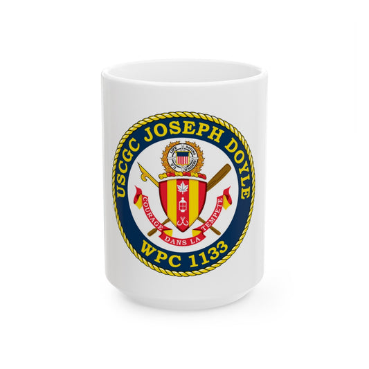 USCG C JOSEPH DOYLE W PC 1133 (U.S. Coast Guard) White Coffee Mug-15oz-The Sticker Space