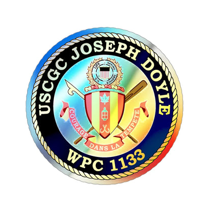 USCG C JOSEPH DOYLE W PC 1133 (U.S. Coast Guard) Holographic STICKER Die-Cut Vinyl Decal 3 Inch Holographic - The Sticker Space