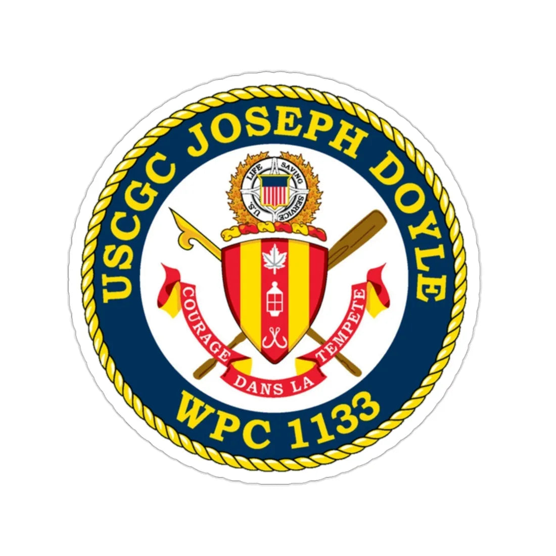 USCG C JOSEPH DOYLE W PC 1133 (U.S. Coast Guard) STICKER Vinyl Die-Cut Decal 2 Inch - The Sticker Space