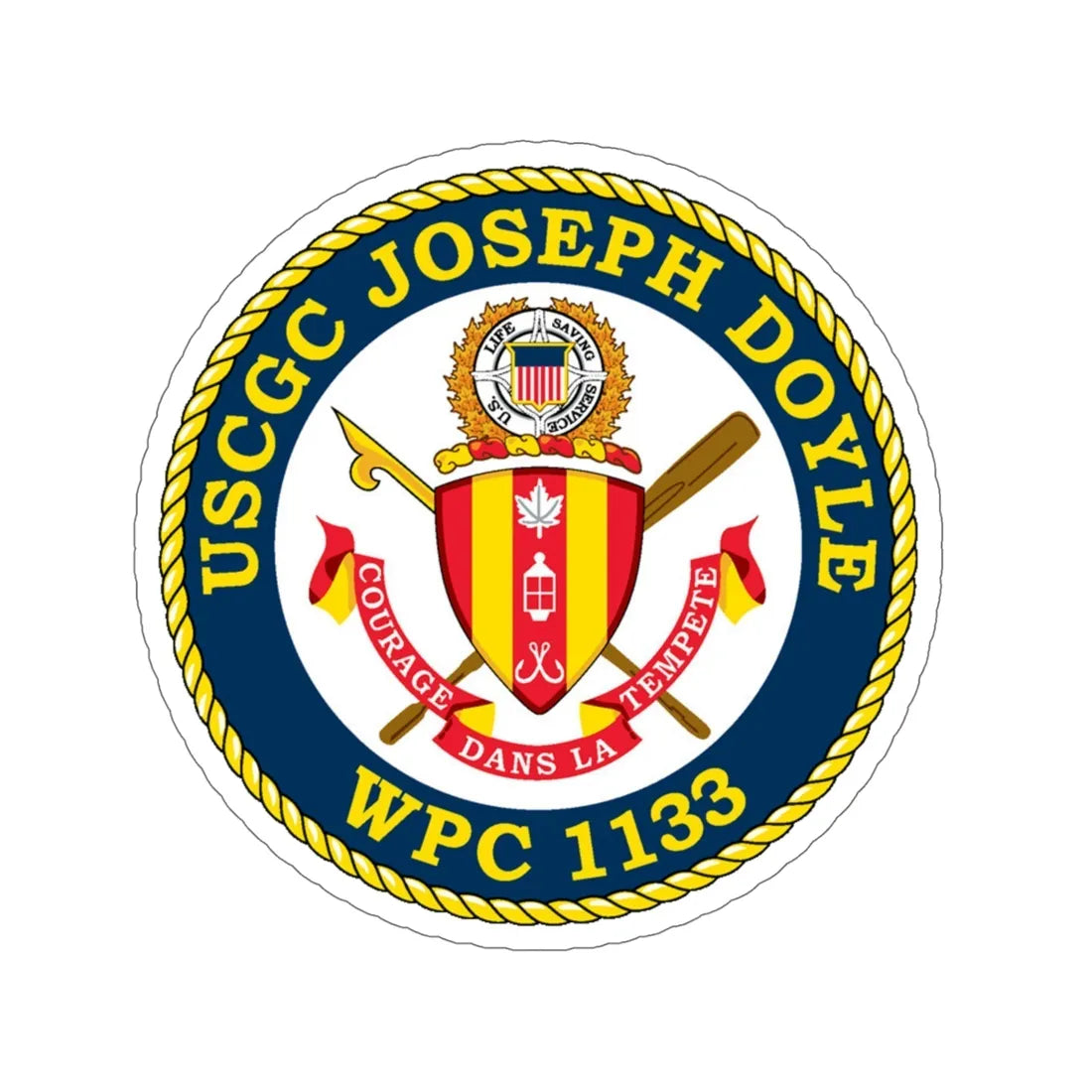 USCG C JOSEPH DOYLE W PC 1133 (U.S. Coast Guard) STICKER Vinyl Die-Cut Decal 6 Inch - The Sticker Space