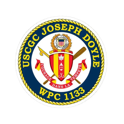 USCG C JOSEPH DOYLE W PC 1133 (U.S. Coast Guard) STICKER Vinyl Kiss-Cut Decal 3 Inch White - The Sticker Space