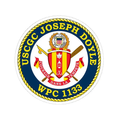 USCG C JOSEPH DOYLE W PC 1133 (U.S. Coast Guard) STICKER Vinyl Kiss-Cut Decal 6 Inch White - The Sticker Space