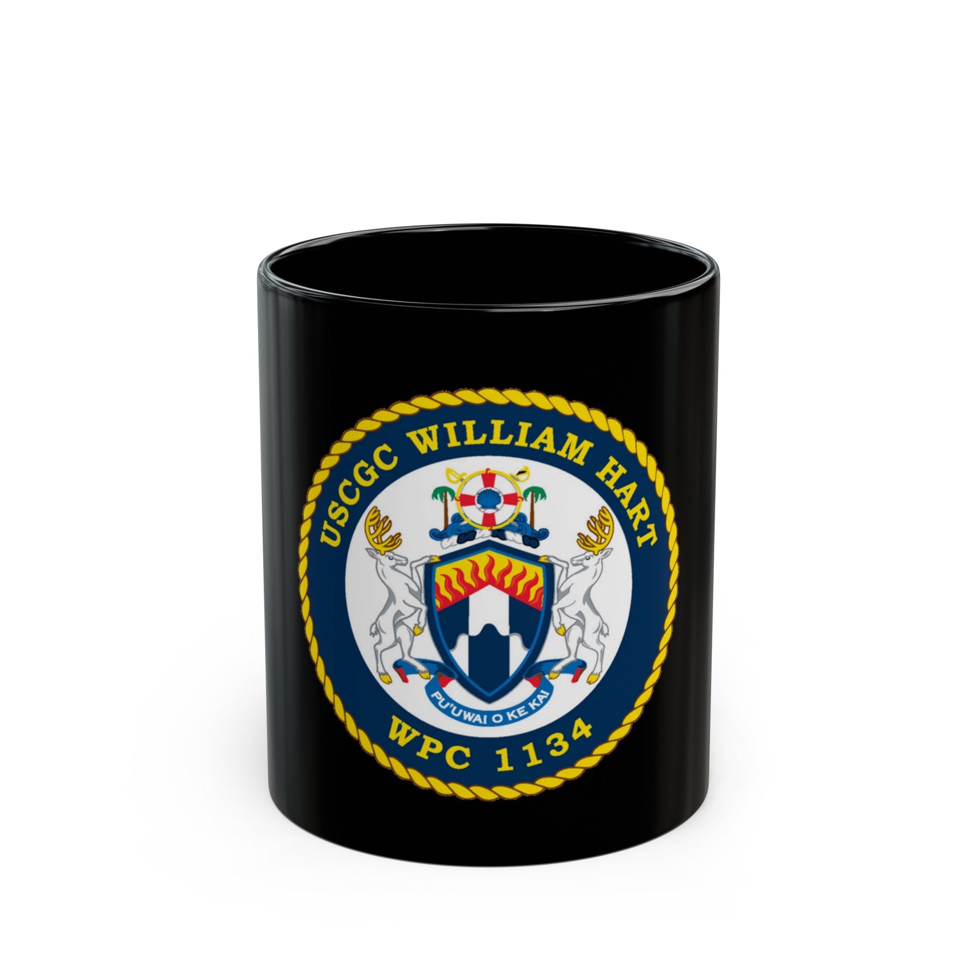 USCG C William Hart WPC 1134 (U.S. Coast Guard) Black Coffee Mug-11oz-The Sticker Space