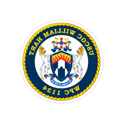 USCG C William Hart WPC 1134 (U.S. Coast Guard) REVERSE PRINT Transparent STICKER-6" × 6"-The Sticker Space