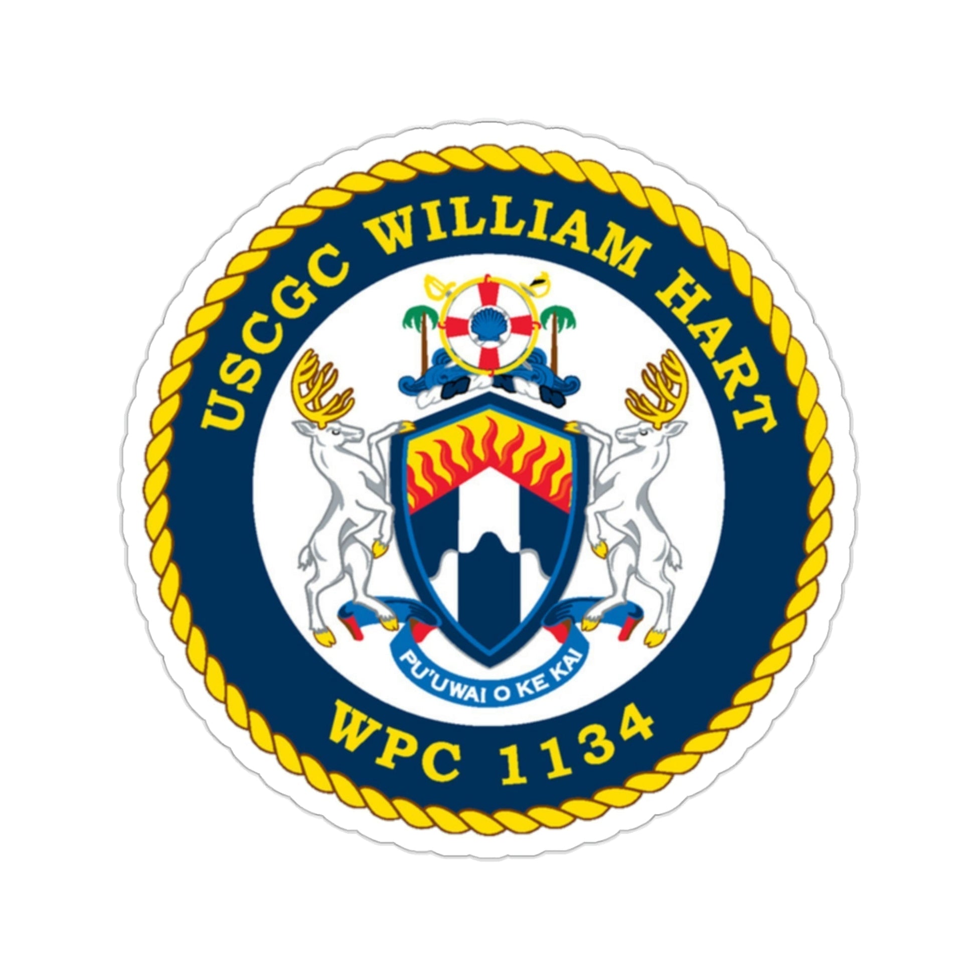 USCG C William Hart WPC 1134 (U.S. Coast Guard) STICKER Vinyl Die-Cut Decal-2 Inch-The Sticker Space