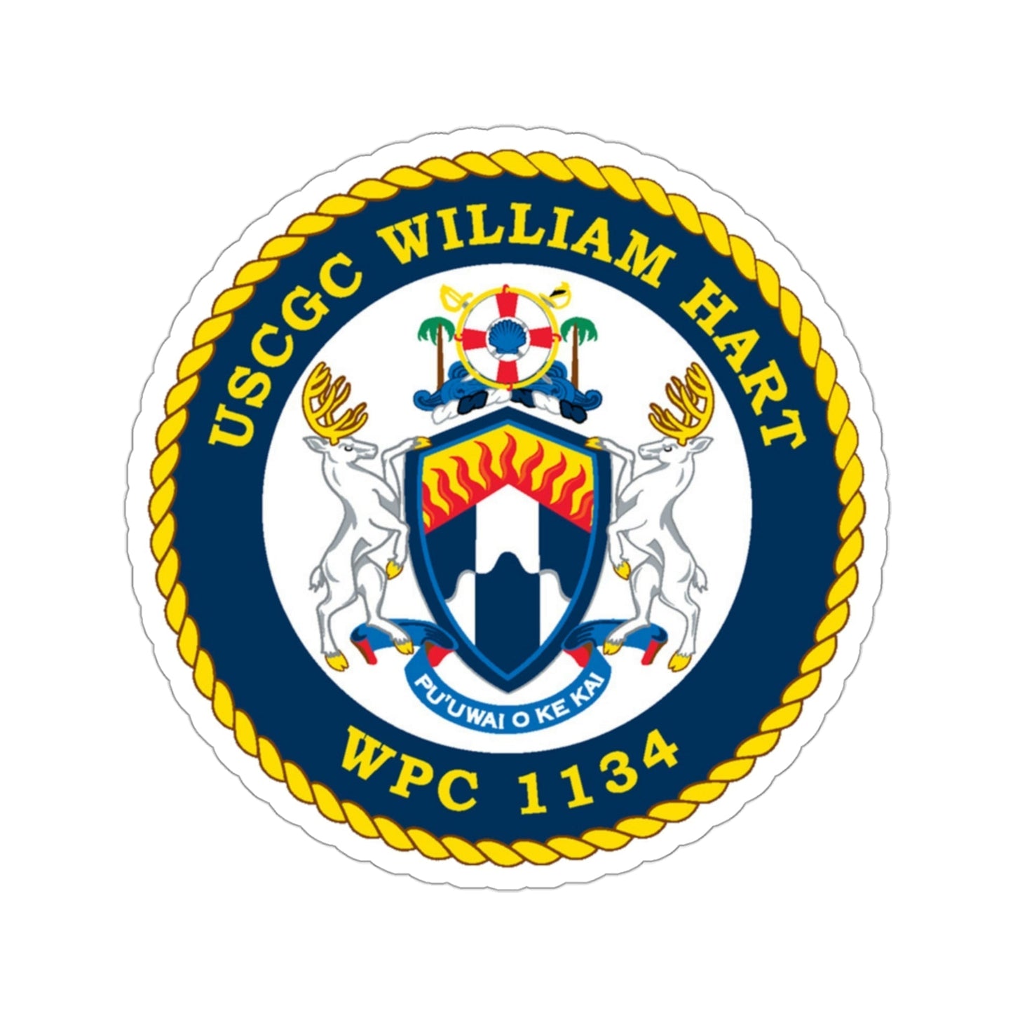 USCG C William Hart WPC 1134 (U.S. Coast Guard) STICKER Vinyl Die-Cut Decal-3 Inch-The Sticker Space