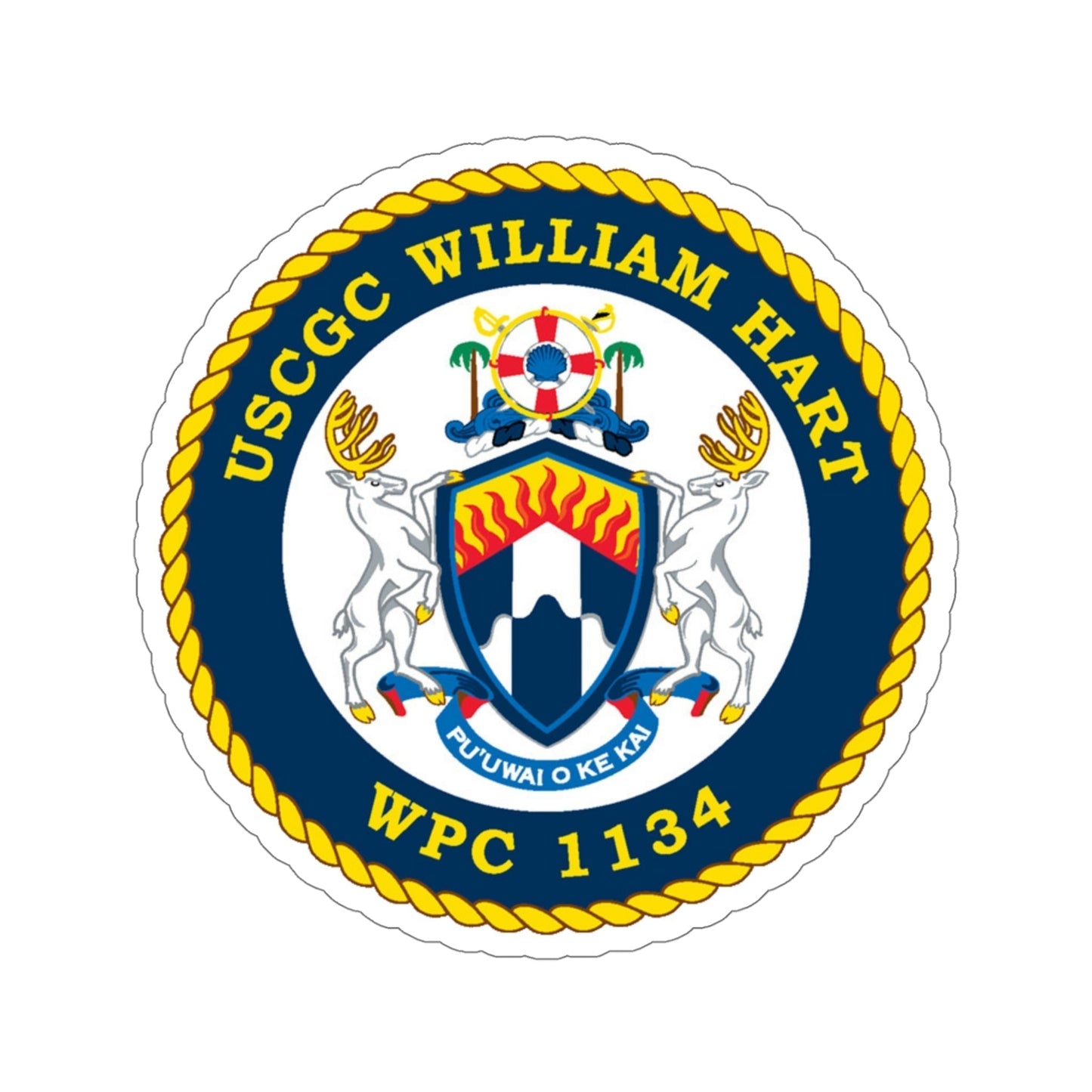 USCG C William Hart WPC 1134 (U.S. Coast Guard) STICKER Vinyl Die-Cut Decal-5 Inch-The Sticker Space