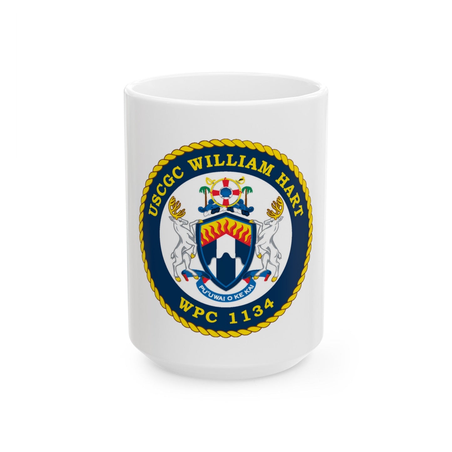 USCG C William Hart WPC 1134 (U.S. Coast Guard) White Coffee Mug-15oz-The Sticker Space