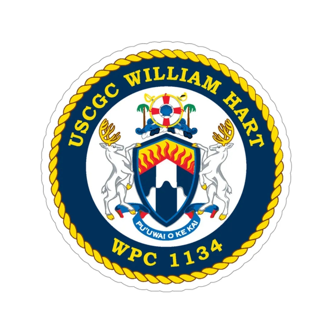USCG C William Hart WPC 1134 (U.S. Coast Guard) STICKER Vinyl Die-Cut Decal 3 Inch - The Sticker Space