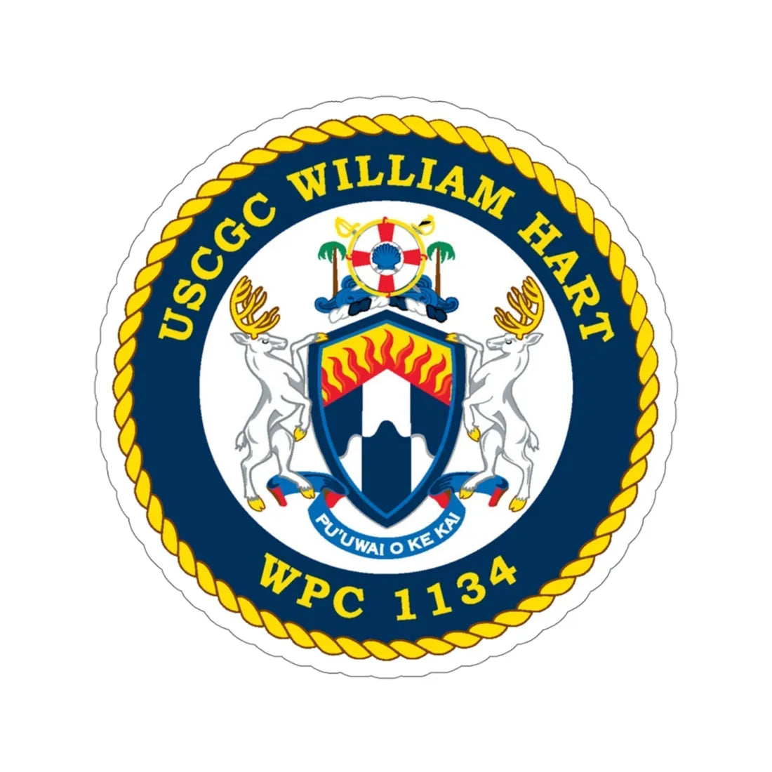 USCG C William Hart WPC 1134 (U.S. Coast Guard) STICKER Vinyl Die-Cut Decal 4 Inch - The Sticker Space