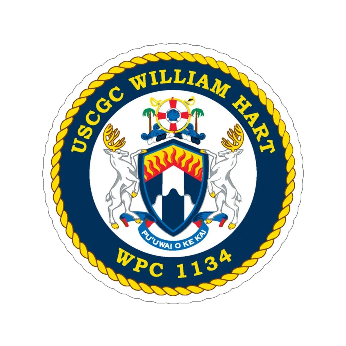 USCG C William Hart WPC 1134 (U.S. Coast Guard) STICKER Vinyl Die-Cut Decal 6 Inch - The Sticker Space