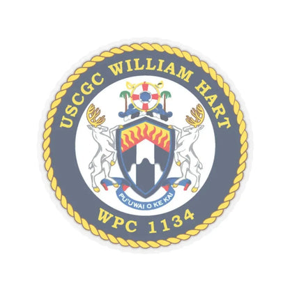 USCG C William Hart WPC 1134 (U.S. Coast Guard) STICKER Vinyl Kiss-Cut Decal 2 Inch Transparent - The Sticker Space