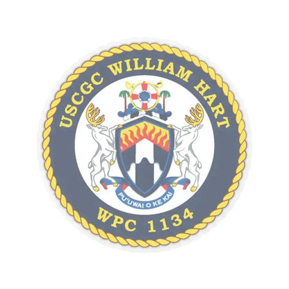 USCG C William Hart WPC 1134 (U.S. Coast Guard) STICKER Vinyl Kiss-Cut Decal 4 Inch Transparent - The Sticker Space