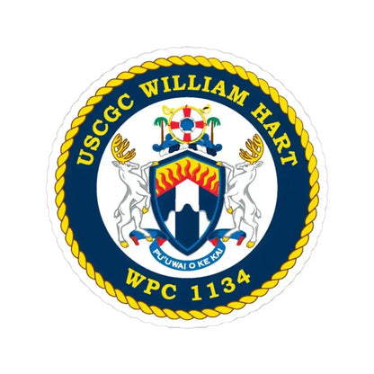 USCG C William Hart WPC 1134 (U.S. Coast Guard) STICKER Vinyl Kiss-Cut Decal 4 Inch White - The Sticker Space