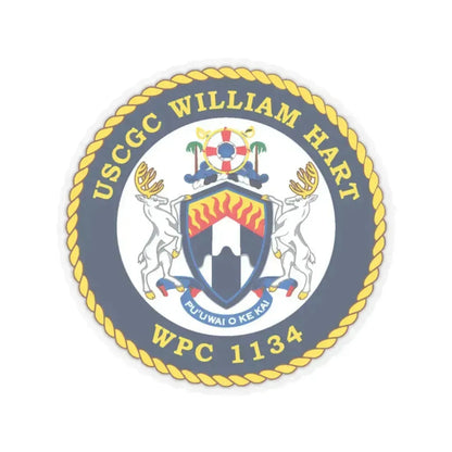 USCG C William Hart WPC 1134 (U.S. Coast Guard) STICKER Vinyl Kiss-Cut Decal 6 Inch Transparent - The Sticker Space