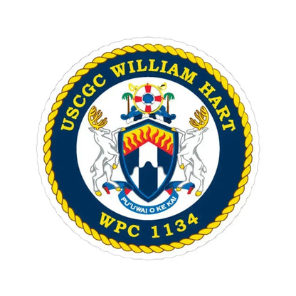 USCG C William Hart WPC 1134 (U.S. Coast Guard) STICKER Vinyl Kiss-Cut Decal 6 Inch White - The Sticker Space