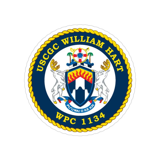 USCG C William Hart WPC 1134 (U.S. Coast Guard) Transparent STICKER Die-Cut Vinyl Decal 6 Inch - The Sticker Space