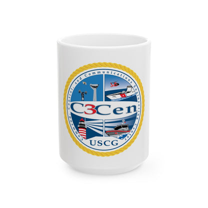 USCG C3 Cen Command Control Comm Engineering (U.S. Coast Guard) White Coffee Mug-15oz-The Sticker Space