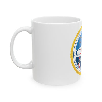 USCG C3 Cen Command Control Comm Engineering (U.S. Coast Guard) White Coffee Mug-The Sticker Space