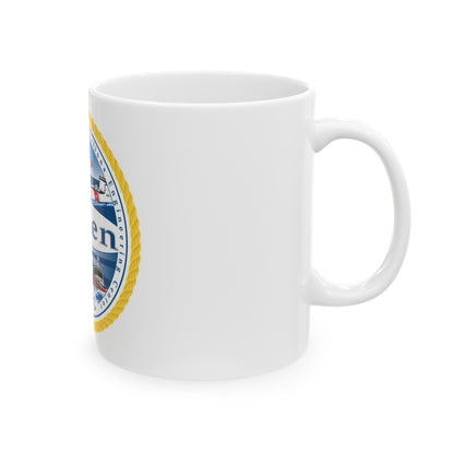 USCG C3 Cen Command Control Comm Engineering (U.S. Coast Guard) White Coffee Mug-The Sticker Space