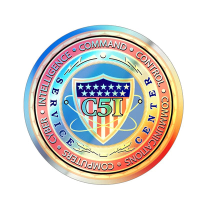 USCG C51SC (U.S. Coast Guard) Holographic STICKER Die-Cut Vinyl Decal 4 Inch Holographic - The Sticker Space
