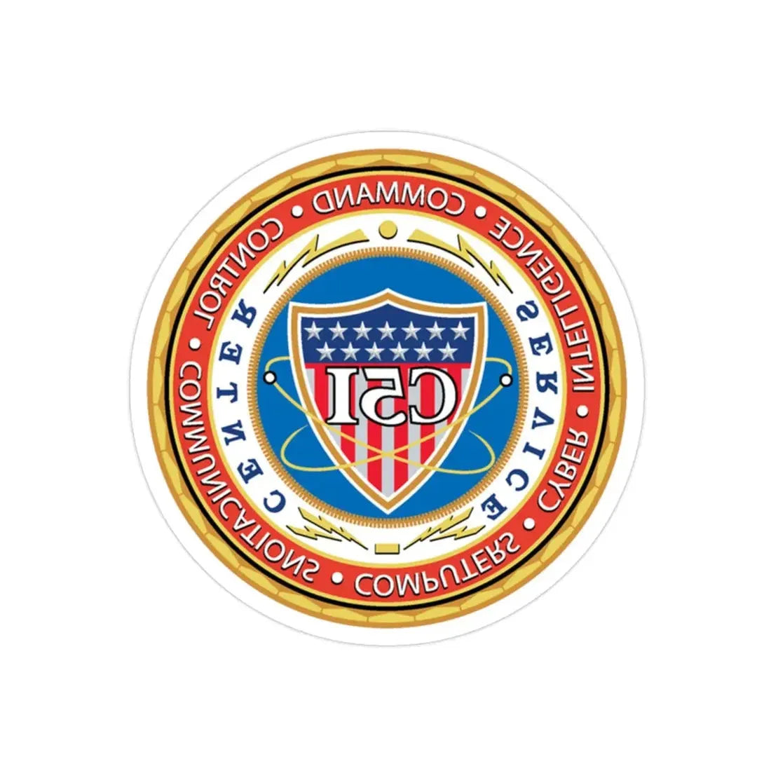 USCG C51SC (U.S. Coast Guard) REVERSE PRINT Transparent Die-Cut STICKER 2 Inch Die-Cut Transparent - The Sticker Space