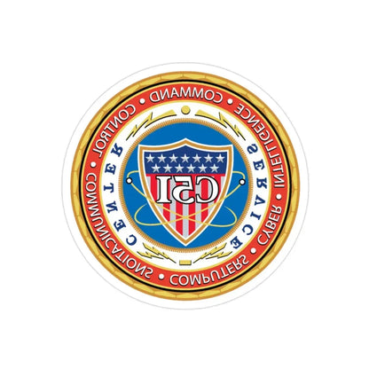 USCG C51SC (U.S. Coast Guard) REVERSE PRINT Transparent Die-Cut STICKER 2 Inch Die-Cut Transparent - The Sticker Space