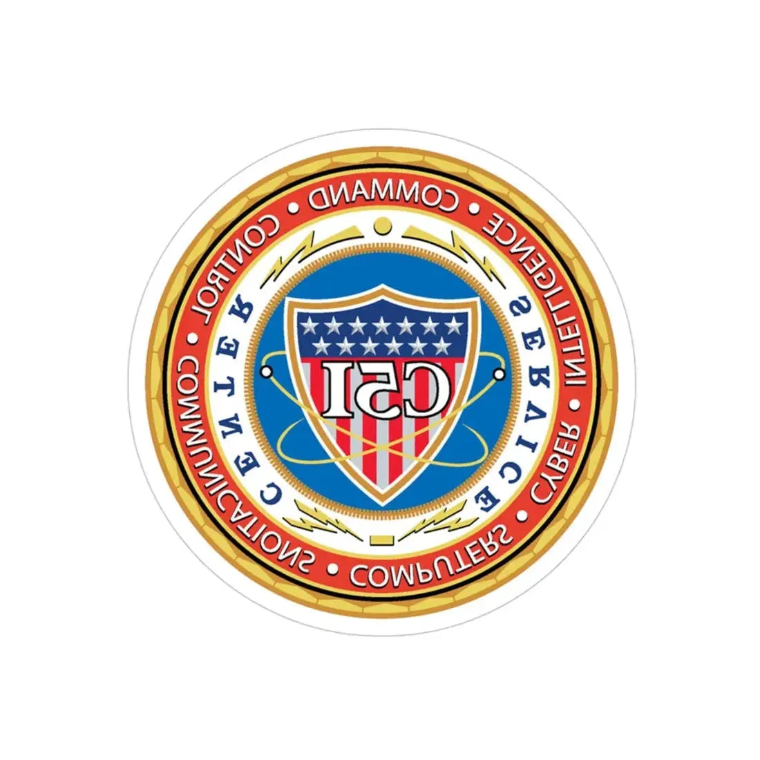 USCG C51SC (U.S. Coast Guard) REVERSE PRINT Transparent Die-Cut STICKER 3 Inch Die-Cut Transparent - The Sticker Space