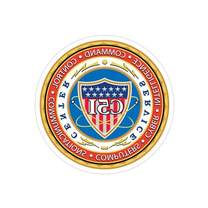 USCG C51SC (U.S. Coast Guard) REVERSE PRINT Transparent Die-Cut STICKER 3 Inch Die-Cut Transparent - The Sticker Space