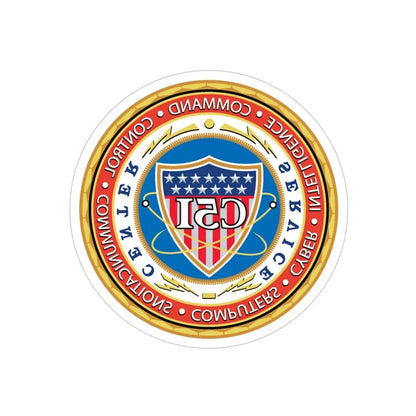 USCG C51SC (U.S. Coast Guard) REVERSE PRINT Transparent Die-Cut STICKER 4 Inch Die-Cut Transparent - The Sticker Space