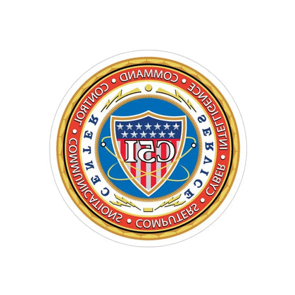 USCG C51SC (U.S. Coast Guard) REVERSE PRINT Transparent Die-Cut STICKER 5 Inch Die-Cut Transparent - The Sticker Space