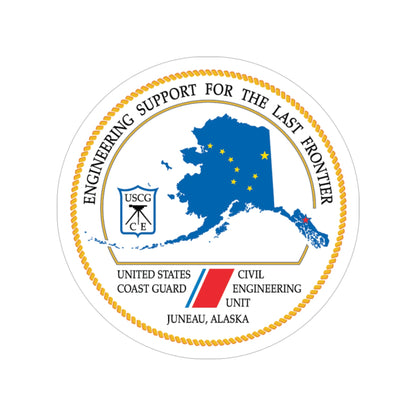 USCG CEU Juneau NEW 08 (U.S. Coast Guard) Transparent STICKER Die-Cut Vinyl Decal-4 Inch-The Sticker Space